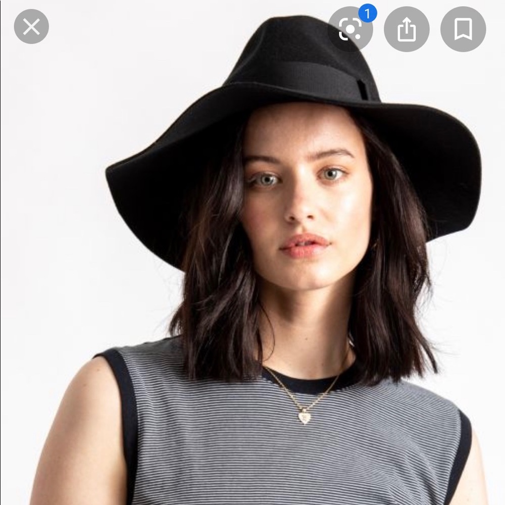Brixton Wide-brimmed Black Hat
